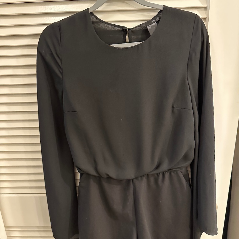 Aqua Black Romper, Size M